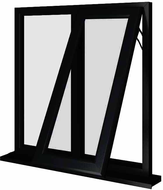Black UPVC Window Style 17