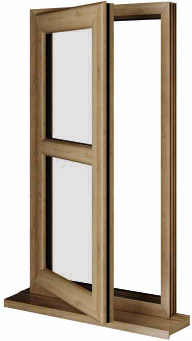 Irish Oak UPVC Window Style 177