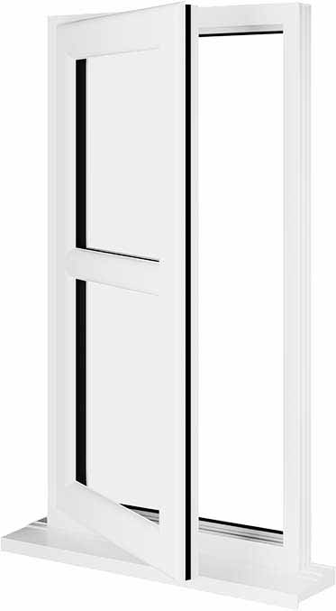 White UPVC Window Style 177