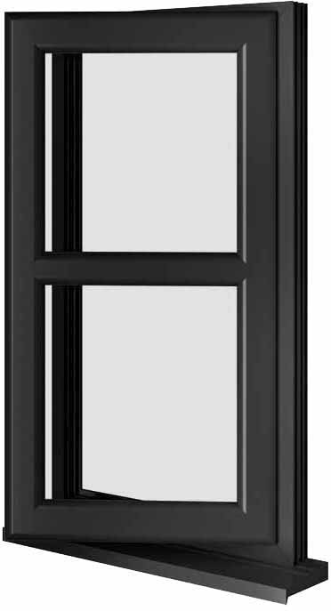 Black UPVC Window Style 178