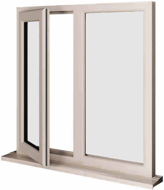 Cream UPVC Window Style 18