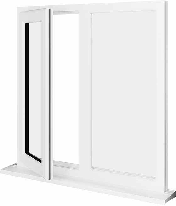White UPVC Window Style 18