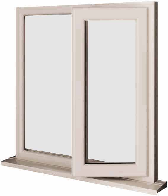 Cream UPVC Window Style 19