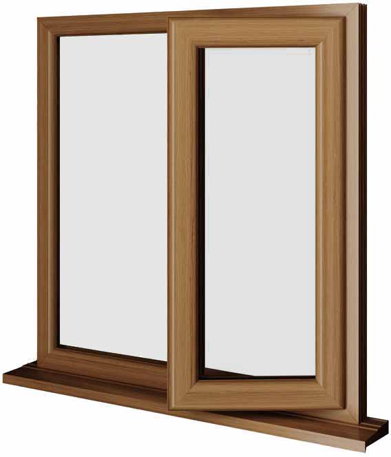 Oak UPVC Window Style 19