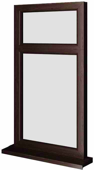 Rosewood UPVC Fixed Window Style 2
