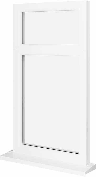 White UPVC Fixed Window Style 2