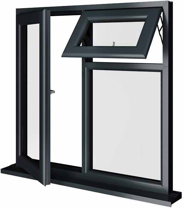 Grey UPVC Window Style 20