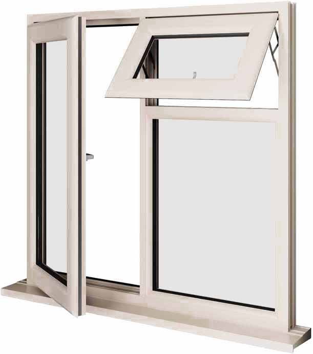 Cream UPVC Window Style 20