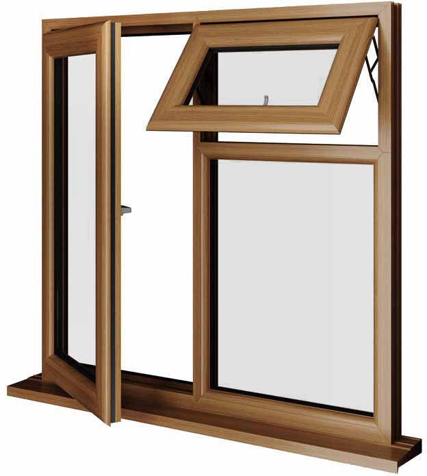 Oak UPVC Window Style 20
