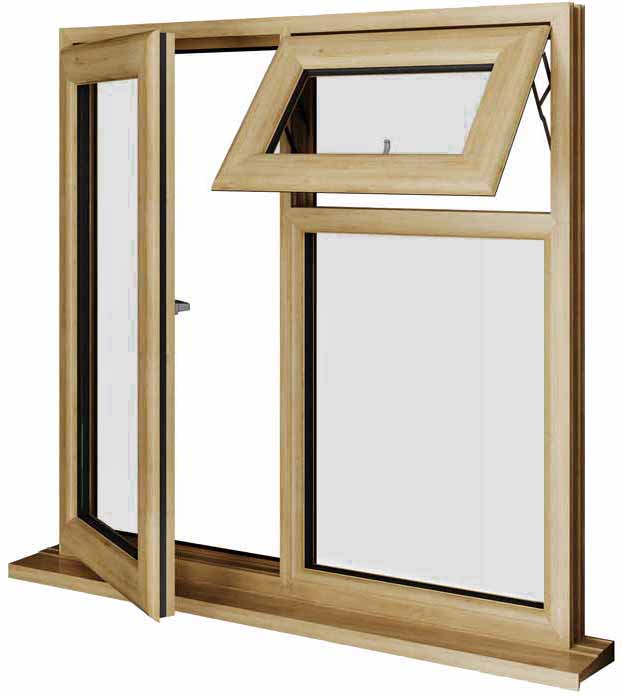 Irish Oak UPVC Window Style 20