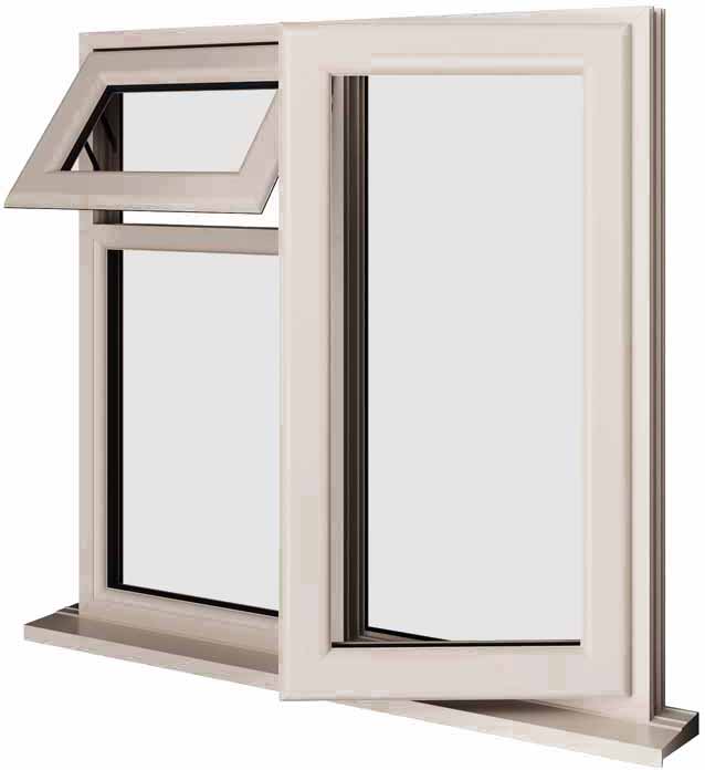 Cream UPVC Window Style 21