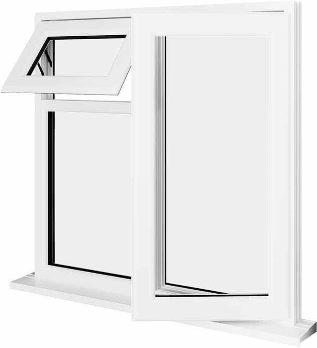 White UPVC Window Style 21