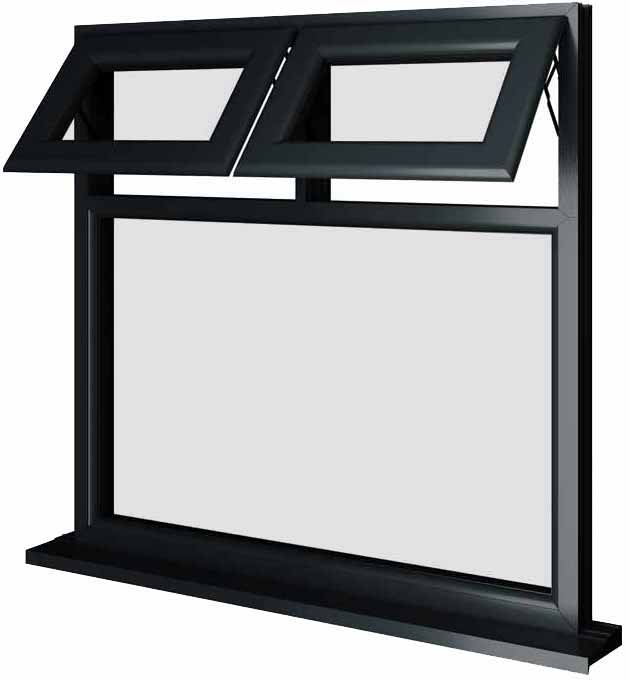 Grey UPVC Window Style 22
