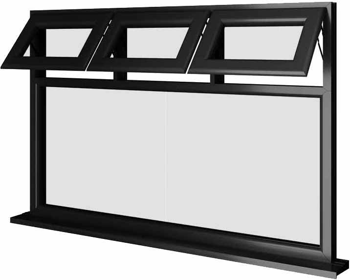 Black UPVC Window Style 23