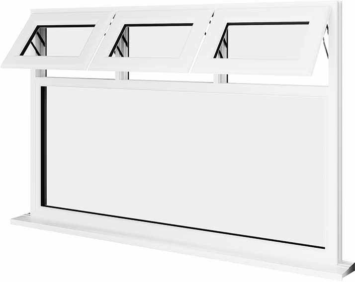 White UPVC Window Style 23