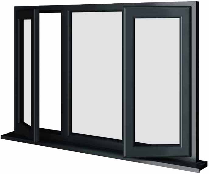 Grey UPVC Window Style 24