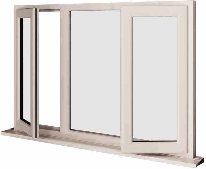 Cream UPVC Window Style 24