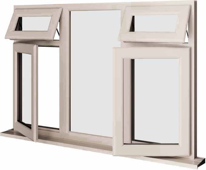 Cream UPVC Window Style 25