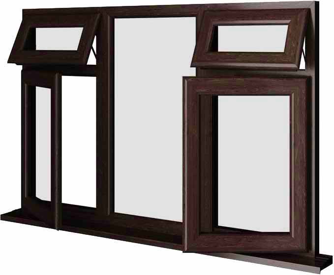 Rosewood UPVC Window Style 25