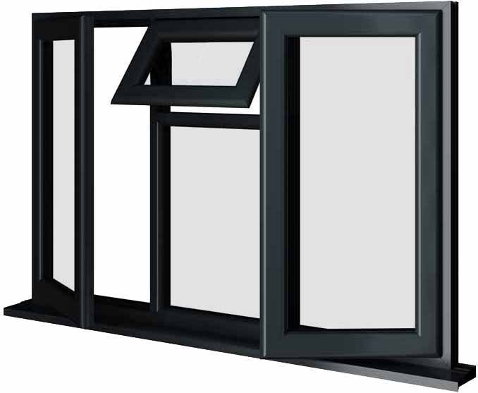 Grey UPVC Window Style 26