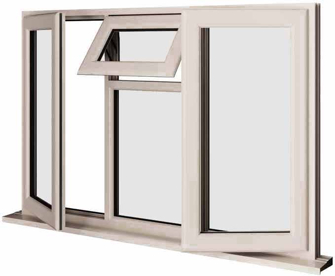 Cream UPVC Window Style 26