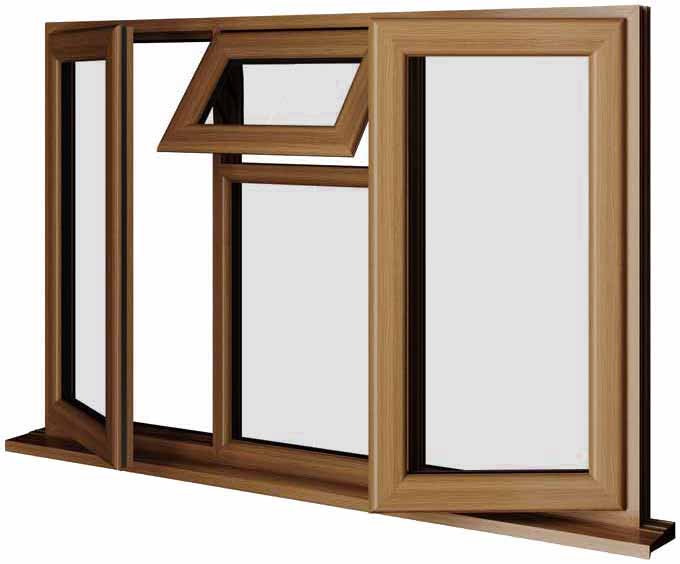 Oak UPVC Window Style 26