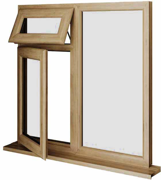 Irish Oak UPVC Window Style 27