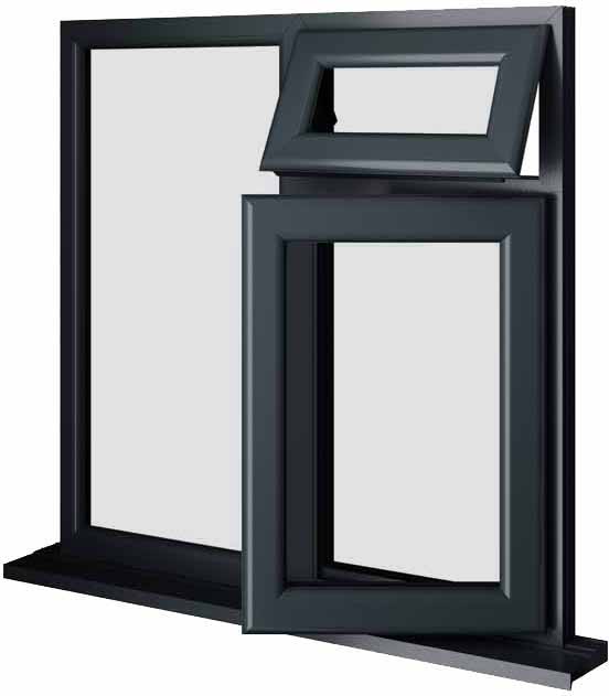 Grey UPVC Window Style 28