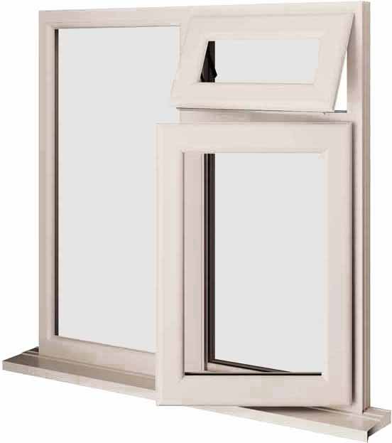 Cream UPVC Window Style 28