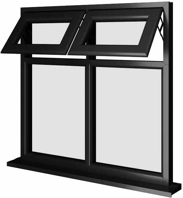 Black UPVC Window Style 29