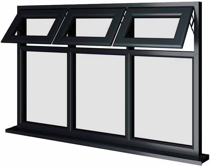 Grey UPVC Window Style 30