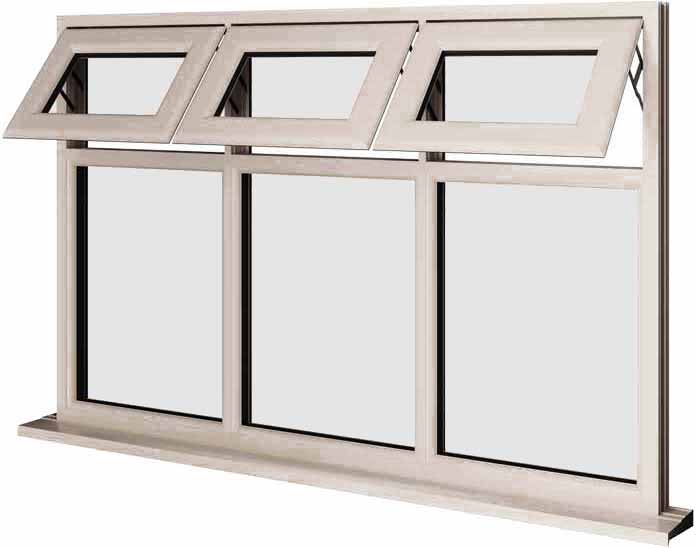 Cream UPVC Window Style 30