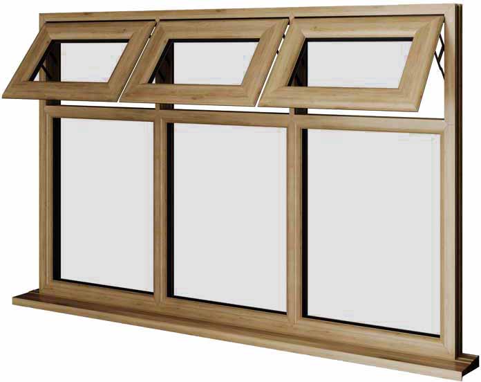 Irish Oak UPVC Window Style 30