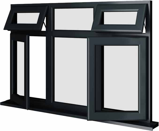 Grey UPVC Window Style 31