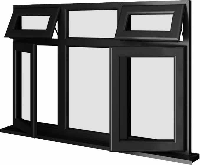 Black UPVC Window Style 31