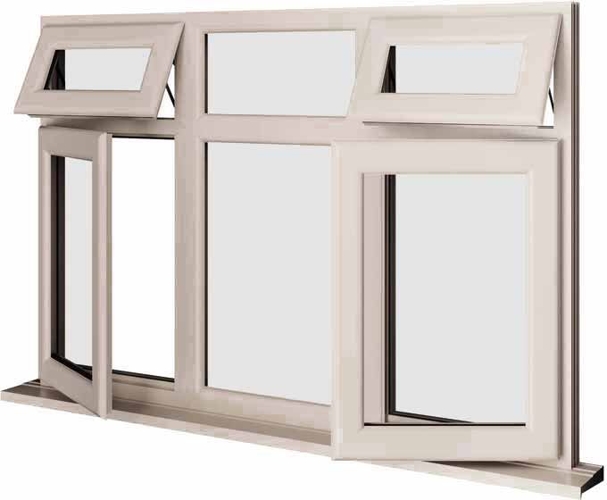 Cream UPVC Window Style 31