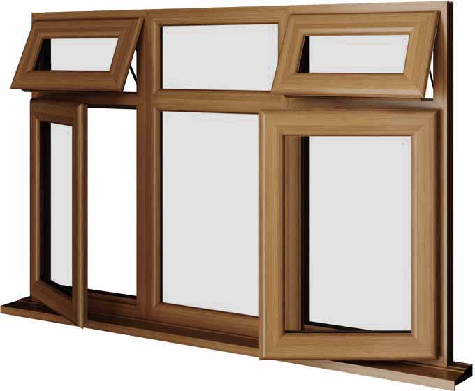 Oak UPVC Window Style 31