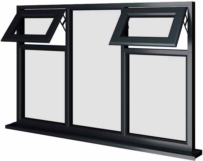 Grey UPVC Window Style 32
