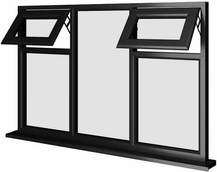 Black UPVC Window Style 32