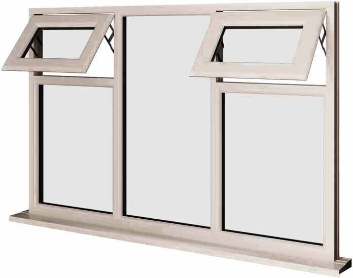 Cream UPVC Window Style 32