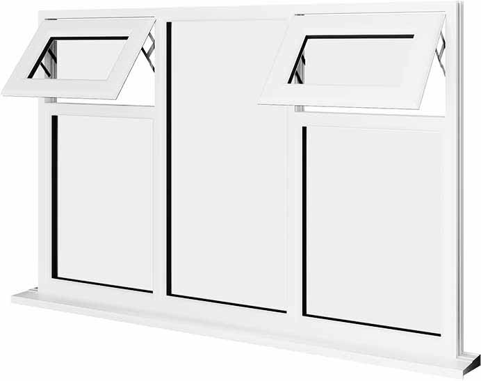 White UPVC Window Style 32