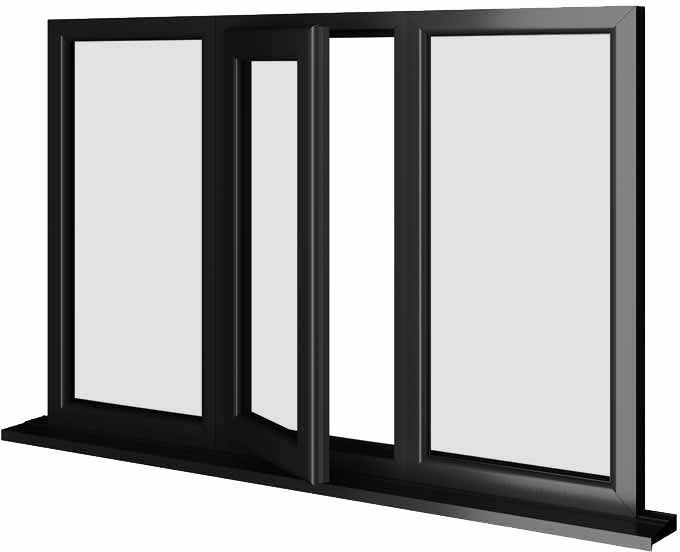 Black UPVC Window Style 33