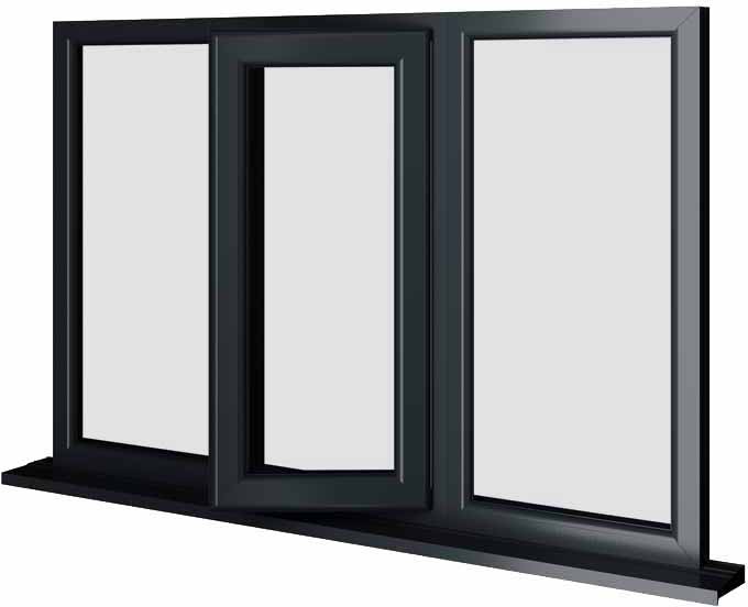 Grey UPVC Window Style 34