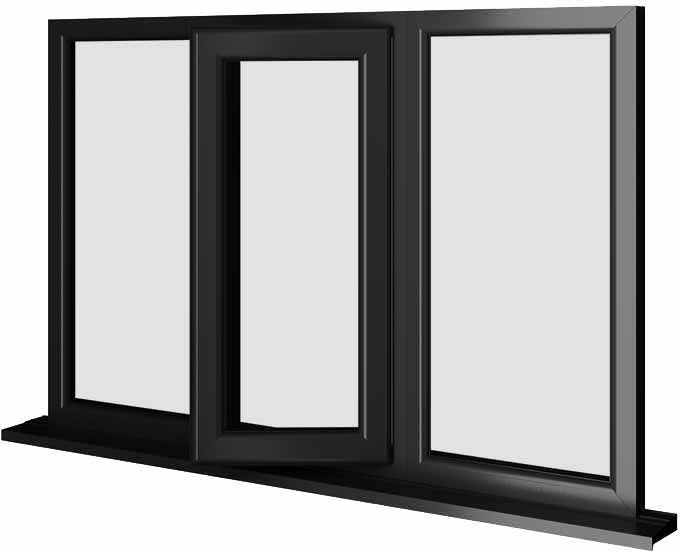 Black UPVC Window Style 34