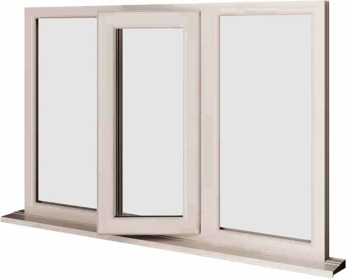 Cream UPVC Window Style 34
