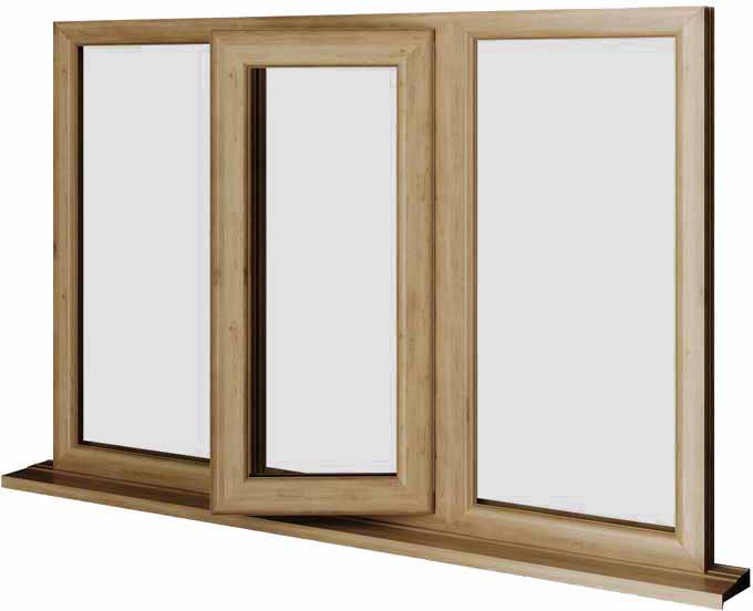 Irish Oak UPVC Window Style 34
