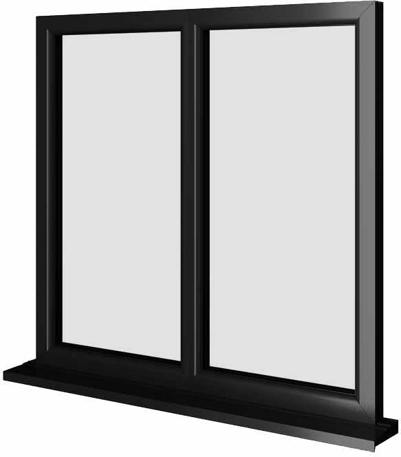 Black UPVC Window Style 35