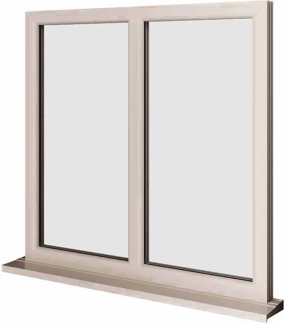 Cream UPVC Window Style 35