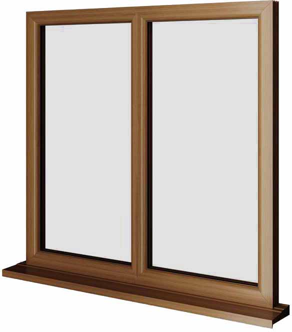 Oak UPVC Window Style 35
