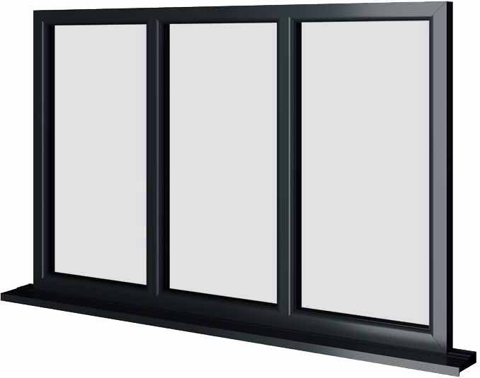 Grey UPVC Window Style 36